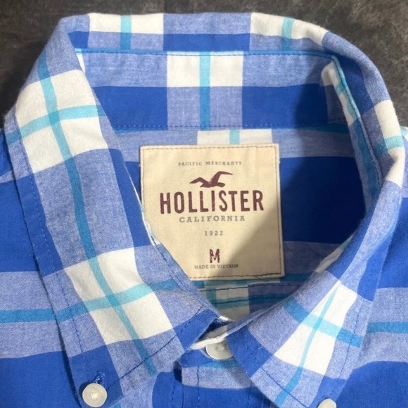 Hollister Plaid Button Down Shirt Lot Of 4 Men's Size M Long Sleeve 90's  Y2K - Picture 4 of 13